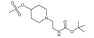 1-(2-(tert-butoxycarbonyl-amino)ethyl)piperidin-4-yl methanesulfonate Structure