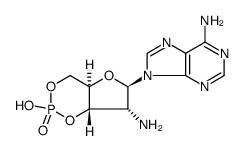 Adenosine, 2'-amino-2'-deoxy-, cyclic 3',5'-(hydrogen phosphate)结构式