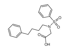 N-benzenesulfonyl-N-(4-phenyl-butyl)-glycine结构式