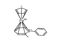 (cyclopentadienyl)(2-methyl-1-phenylborinato)iron结构式