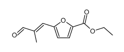 (E)-3-(5-carbethoxy-2-furanyl)-2-methyl-1-propenal结构式