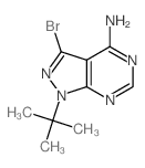 3-Bromo-1-tert-butyl-1H-pyrazolo-[3,4-d]pyrimidin-4-amine Structure