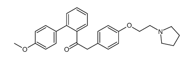 2-(4-methoxyphenyl)-4'-(2-(1-pyrrolidinyl)ethoxy)deoxybenzoin structure