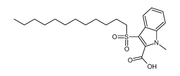 3-dodecylsulfonyl-1-methylindole-2-carboxylic acid结构式