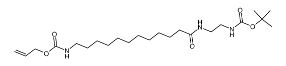 [11-(2-(tert-butoxycarbonyl)amino-ethylcarbamoyl)-undecyl]-carbamic acid allyl ester结构式