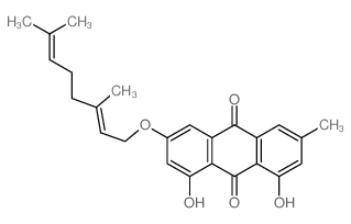 Geranyloxyemodin structure