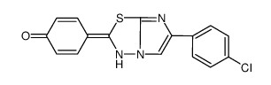 4-[6-(4-chlorophenyl)-3H-imidazo[2,1-b][1,3,4]thiadiazol-2-ylidene]cyclohexa-2,5-dien-1-one Structure
