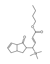 (E)-4-(1-Oxo-1,2,3,3a,4,6a-hexahydro-pentalen-2-yl)-4-trimethylsilanyl-but-2-enoic acid butyl ester结构式