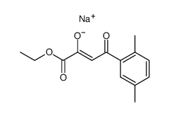 Sodium; (Z)-3-(2,5-dimethyl-phenyl)-1-ethoxycarbonyl-3-oxo-propen-1-olate结构式