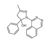 5-methyl-3-phenyl-2-phthalazin-1-yl-4H-pyrazol-3-ol结构式