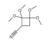 2,2,3,3-tetramethoxycyclobutane-1-carbonitrile结构式