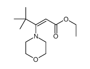 ethyl 4,4-dimethyl-3-morpholin-4-ylpent-2-enoate结构式