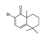 2-bromo-5,5,8a-trimethyl-7,8-dihydro-6H-naphthalen-1-one结构式