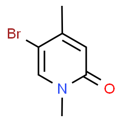 5-溴-1,4-二甲基吡啶-2(1H)-酮结构式