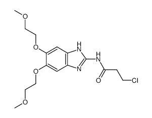 N-[5,6-Bis-(2-methoxy-ethoxy)-1H-benzoimidazol-2-yl]-3-chloro-propionamide结构式