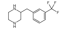 2-[[3-(trifluoromethyl)phenyl]methyl]piperazine结构式