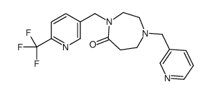 1-(3-Pyridinylmethyl)-4-{[6-(trifluoromethyl)-3-pyridinyl]methyl} -1,4-diazepan-5-one Structure