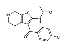 N-(3-(4-chlorobenzoyl)-4,5,6,7-tetrahydrothieno[2,3-c]pyridin-2-yl)acetamide结构式