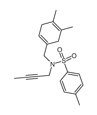 N-(but-2-ynyl)-N-((4,5-dimethylcyclohexa-1,4-dienyl)methyl)-4-methylbenzenesulfonamide结构式