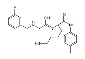 (2S)-6-amino-2-[[2-[(3-fluorophenyl)methylamino]acetyl]amino]-N-(4-methylphenyl)hexanamide Structure