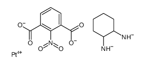 (2-azanidylcyclohexyl)azanide,2-nitrobenzene-1,3-dicarboxylate,platinum(4+)结构式