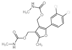 3,4-Furandimethanol,2-(3,4-dichlorophenyl)-5-methyl-, bis(methylcarbamate) (9CI)结构式