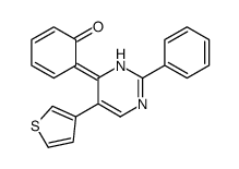6-(2-phenyl-5-thiophen-3-yl-1H-pyrimidin-6-ylidene)cyclohexa-2,4-dien-1-one Structure