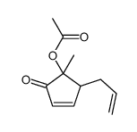 (1-methyl-2-oxo-5-prop-2-enylcyclopent-3-en-1-yl) acetate Structure