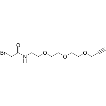 Bromoacetamide-PEG3-propargyl结构式