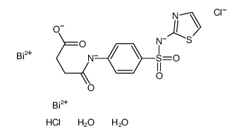 chlorohydroxybismuthino 3-[N-[4-[[(chlorohydroxybismuthino)-2-thiazolylamino]sulphonyl]phenyl]carbamoyl]propionate picture