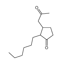 2-hexyl-3-(2-oxopropyl)cyclopentan-1-one structure