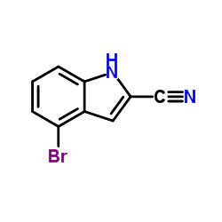 4-溴-1H-吲哚-2-甲腈结构式