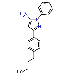 3-(4-Butylphenyl)-1-phenyl-1H-pyrazol-5-amine Structure