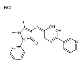 N-[2-[(2,3-dihydro-1,5-dimethyl-3-oxo-2-phenyl-1H-pyrazol-4-yl)amino]-2-oxoethyl]nicotinamide monohydrochloride Structure