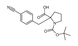 (R)-1-(TERT-BUTOXYCARBONYL)-2-(4-CYANOBENZYL)PYRROLIDINE-2-CARBOXYLIC ACID Structure