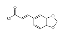 (E)-3-(1,3-benzodioxol-5-yl)acryloyl chloride structure