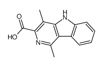 1,4-dimethyl-5H-pyrido(4,3-b)indole-3-carboxylic acid结构式