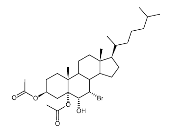 7α-Brom-cholestan-3β,5α,6α-triol-3,5-diacetat结构式