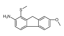7-methoxy-1-methylsulfanyl-9H-fluoren-2-amine结构式