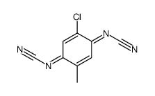 (2-chloro-4-cyanoimino-5-methylcyclohexa-2,5-dien-1-ylidene)cyanamide结构式
