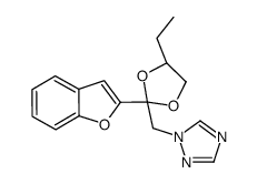 1-[[(2R,4S)-2-(1-benzofuran-2-yl)-4-ethyl-1,3-dioxolan-2-yl]methyl]-1,2,4-triazole结构式