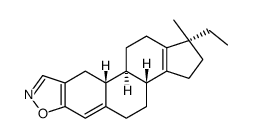 17-methyl-(17βH)-18,19-dinor-pregna-4,13-dieno[2,3-d]isoxazole结构式