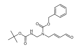 (E)-4-[(N-tert-butoxycarbonylaminomethyl)-N-benzyloxycarbonylamino]-2-butenal结构式
