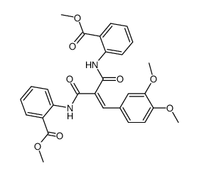 dimethyl 2,2'-[[2-(3,4-dimethoxy)phenylmethylene-1,3-dioxo-1,3-propanediyl]diimino]bisbenzoate结构式