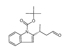 tert-butyl 2-((R)1-formylpropan-2-yl)-1H-indole-1-carboxylate结构式