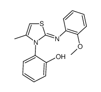 (Z)-2-[2-[(2-methoxyphenyl)imino]-4-methyl-1,3-thiazol-3(2H)-yl]phenol Structure