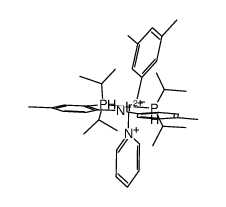 (N(C6H3(Me)P(i-Pr)2)2)Ir(H)(3,5-dimethylbenzyl)(pyridine)结构式