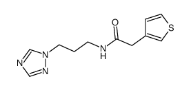 N-[3-(1H-1,2,4-triazol-1-yl)propyl]-3-thiophene acetamide Structure