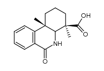 (10bS)-4t,10b-dimethyl-6-oxo-(4aξ,10br)-1,2,3,4,4a,5,6,10b-octahydro-phenanthridine-4c-carboxylic acid结构式