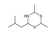2,4-dimethyl-6-(2-methylpropyl)-1,3,5-dithiazinane结构式